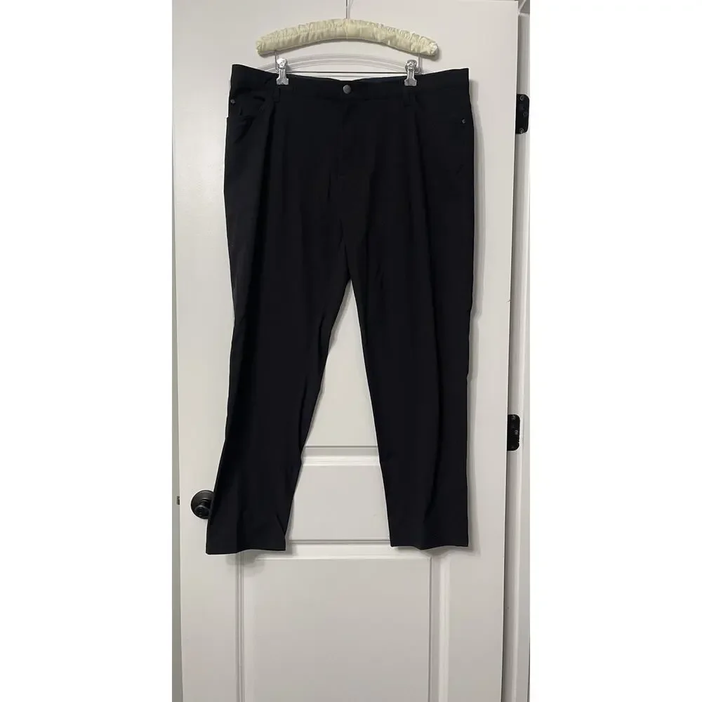 Adidas Golf Pants Men's 40x32 Black Go-To 5 Pocket Tapered Fit Performance